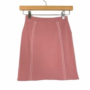 NBD X Naven Twins Knit Mini Skirt Sx XS Pink Mauve